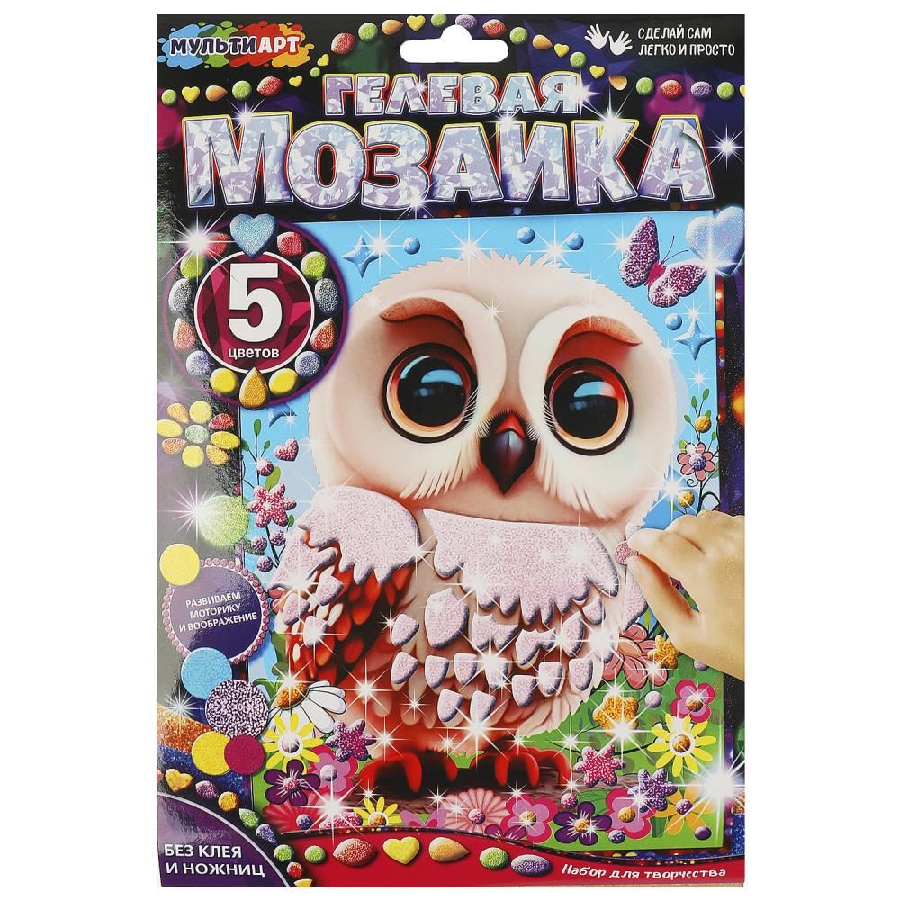 Гелевая мозаика 17*23 см сова МУЛЬТИ АРТ в кор.100шт