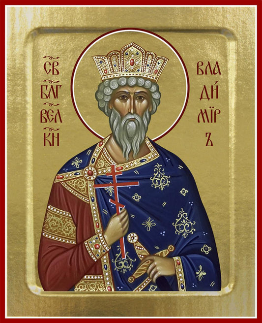 Икона Владимира, князя (поясная) (на дереве): 125 х 160