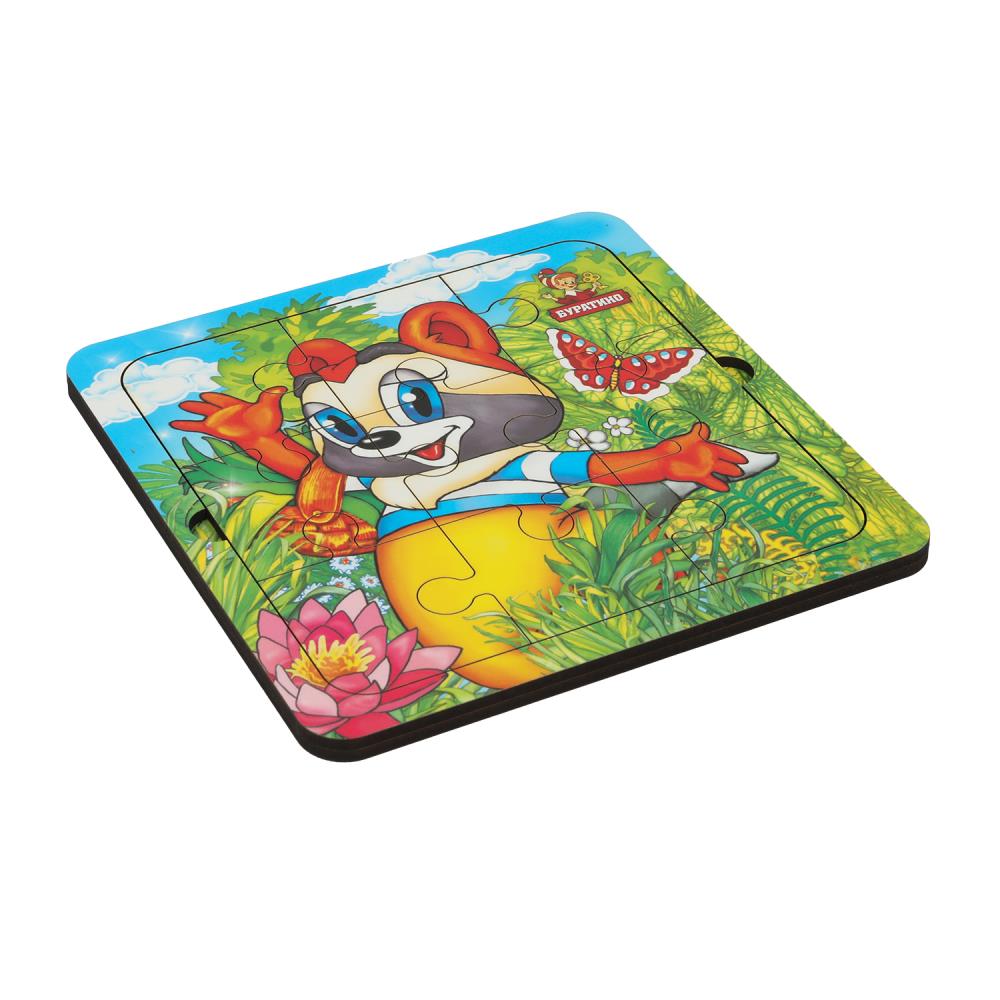 Игрушка деревянная пазл 15*15 см. ЭКРАН терм. paquet Буратино в кор.20шт