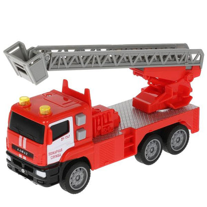 Машина пластик свет-звук KAMAZ ПОЖАРНАЯ МАШИНА 17 см, лестн, инерц, кор. Технопарк в кор.2*36шт