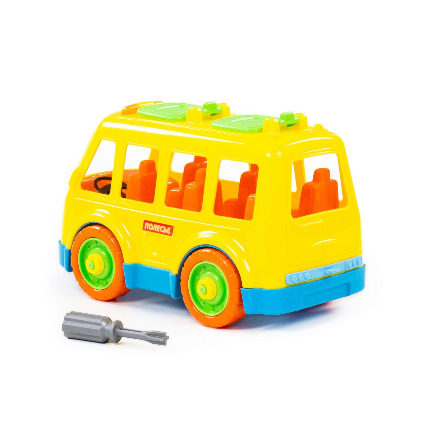 Полесье. Конструктор-транспорт "Автобус" арт.71248 (26 элементов) (в сеточке) /8*