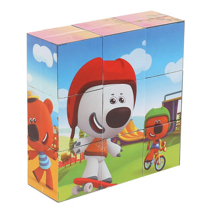 Набор из 9-и кубиков в пленке Ми-ми-мишки настольные игры ИГРАЕМ ВМЕСТЕ в кор.30наб