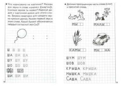 Тетрадь Развиваем навыки чтения и грамотного письма 1ч. 5-6лет