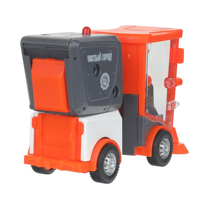 Машина металл УБОРОЧНАЯ МАШИНА 11 см, двери, багаж, оранжевый, кор. Технопарк в кор.2*60шт