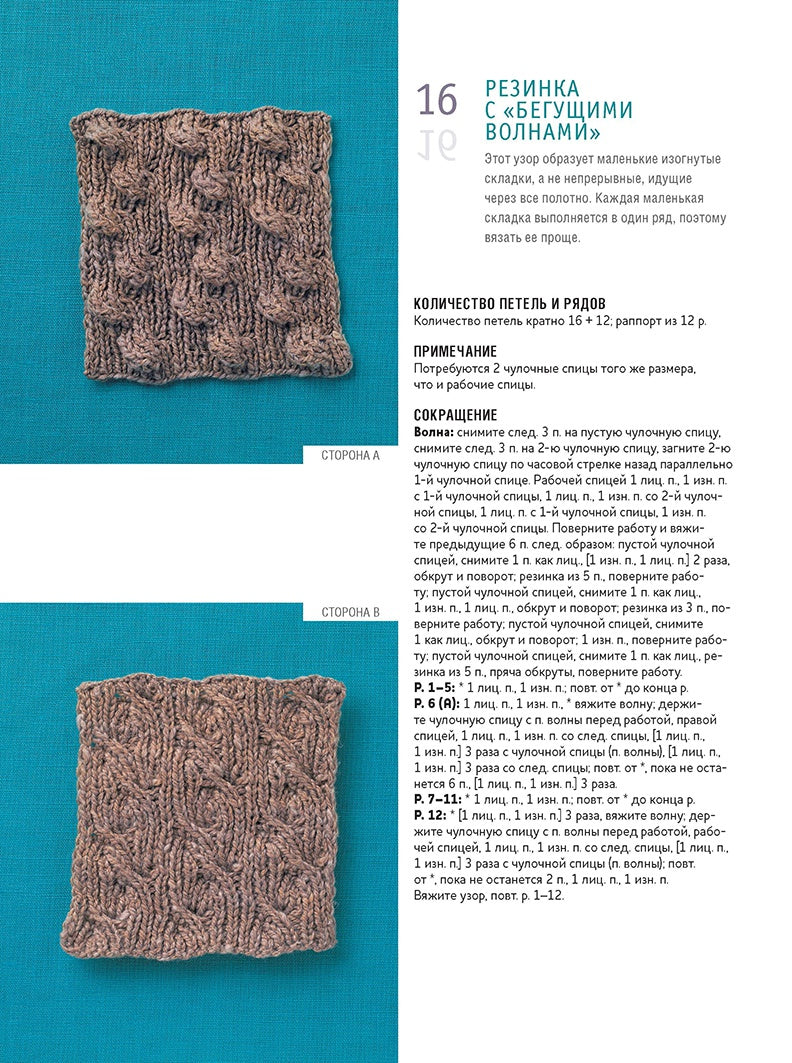 Библия необычных узоров для вязания спицами: 50 двусторонних мотивов и 12 моделей трансформеров