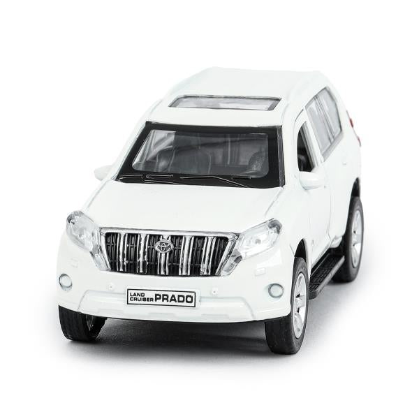 Машина металл "TOYOTA PRADO", длина 12см, открыв. двери, инерц, БЕЛЫЙ в кор.Технопарк в кор.2*36шт
