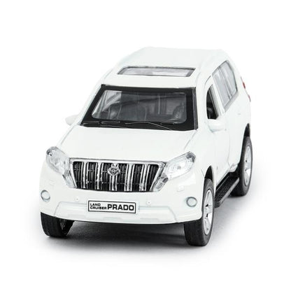 Машина металл "TOYOTA PRADO", длина 12см, открыв. двери, инерц, БЕЛЫЙ в кор.Технопарк в кор.2*36шт