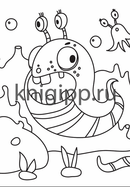 РАСКРАСКА А4 эконом. МОНСТРИКИ