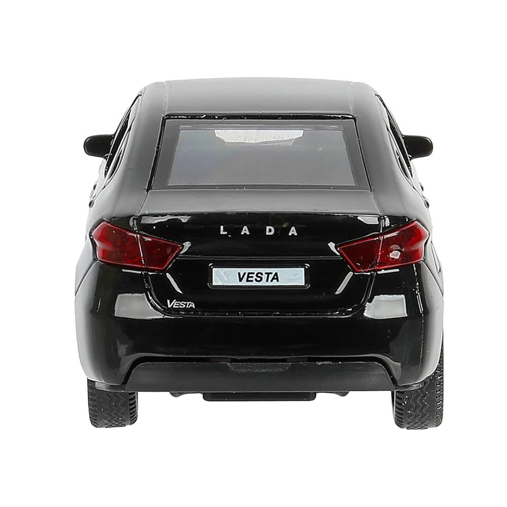 Машина металл LADA vesta 11,5 см, двери, черный, кор. Технопарк в кор.2*36шт
