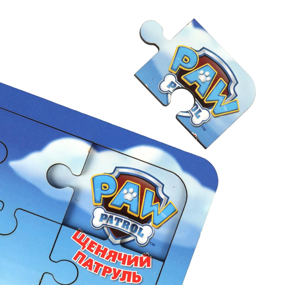 Игрушка деревянная пазл 28*19.5 см. Щенячий Патруль терм. пакет Буратино в кор.28шт