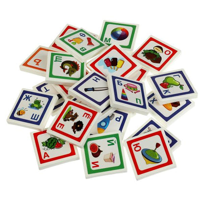 Азбука. M. A. Жукова. QI ЛОТО. 138х189х32мм. Умные игры в кор.24шт