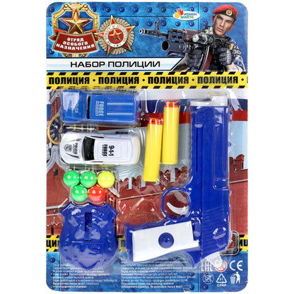 Набор полиции пистолет с шариками и мягкими пулями на блистере ТМ "ИГРАЕМ ВМЕСТЕ" в кор.2*144шт