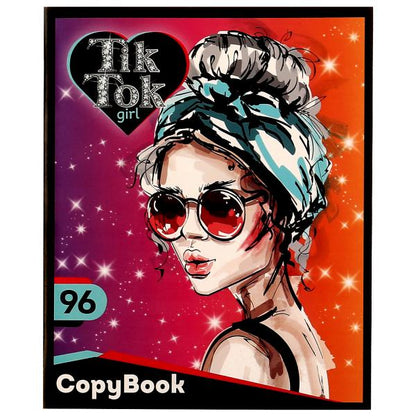 Тетрадь, 96 листов, клетка, диз 3, TIK TOK GIRL в кор.50шт