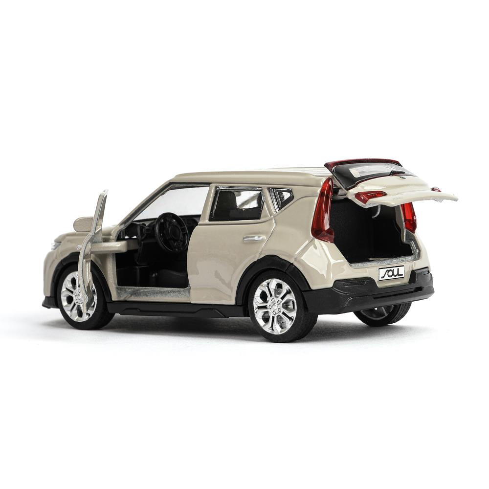 Машина металл KIA soul длина 12 см, двери, багаж., инерц, золотистый, кор. Parc technologique dans le cor.2*36шт
