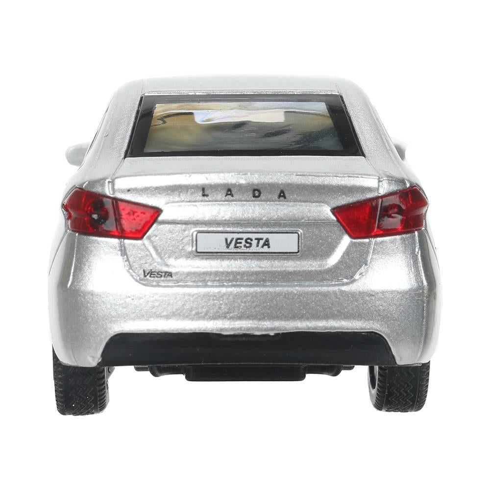 Машина металл LADA vesta 11,5 см, двери, серый, кор. Технопарк в кор.2*36шт