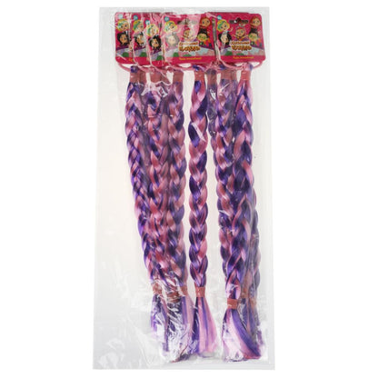 Аксесс д/девочек СКАЗОЧНЫЙ ПАТРУЛЬ резинка с косой (розовый/фиолетовый) МИЛАЯ ЛЕДИ уп-10шт в kor50up