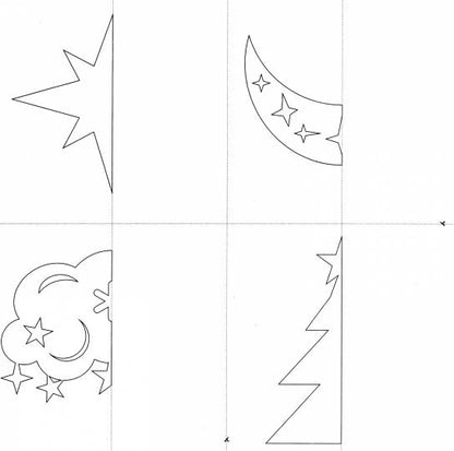 Набор для вырезания и оформления "Зимняя сказка": 24 цветные модели
