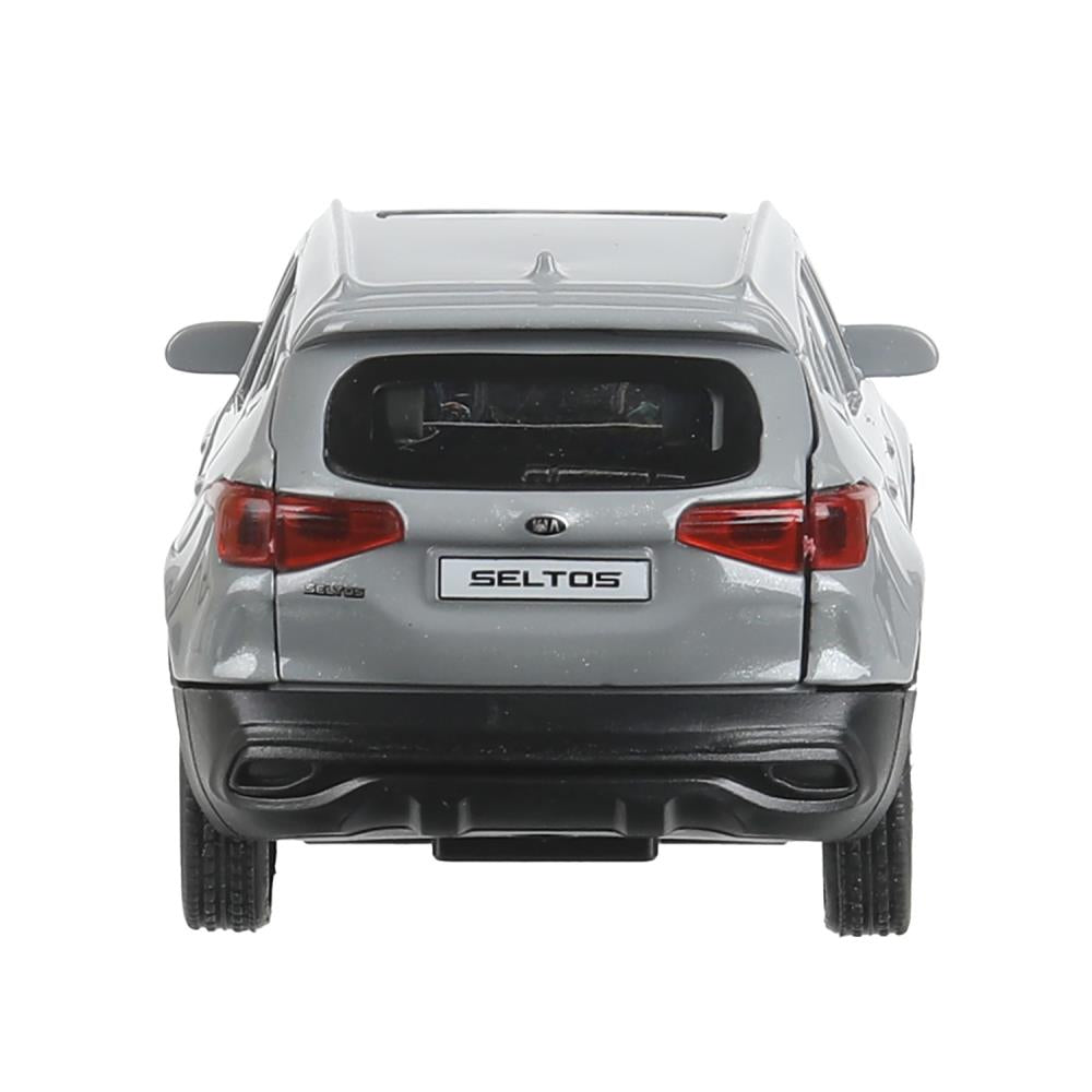 Машина металл KIA seltos длина 12 см, двери, багажник., инерц, серебряный, кор. Технопарк в кор.2*36шт