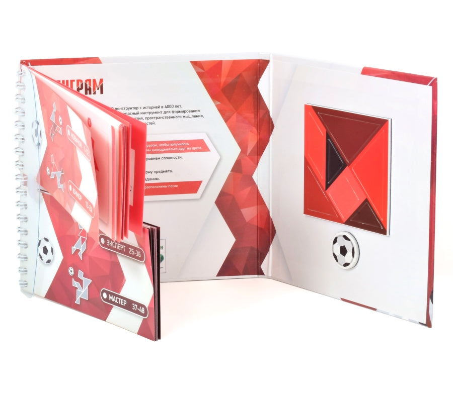 ИГРА МАГНИТНАЯ ГОЛОВОЛОМКА ТАНГРАМ "ФУТБОЛ" в кор.50шт