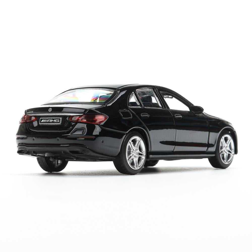 Машина металл MERCEDES-BENZ e-class amg 12см, дв,баг,ин,черный, кор. Технопарк в кор.2*36шт