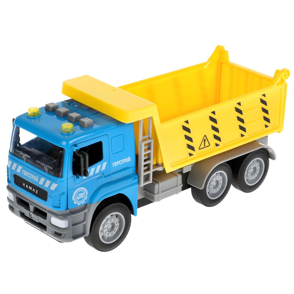 Технопарк. Машина "Kamaz Самосвал" 25 см, пластик свет-звук инерц, син, кор. арт.KAMDUMP-25PL-BUYE