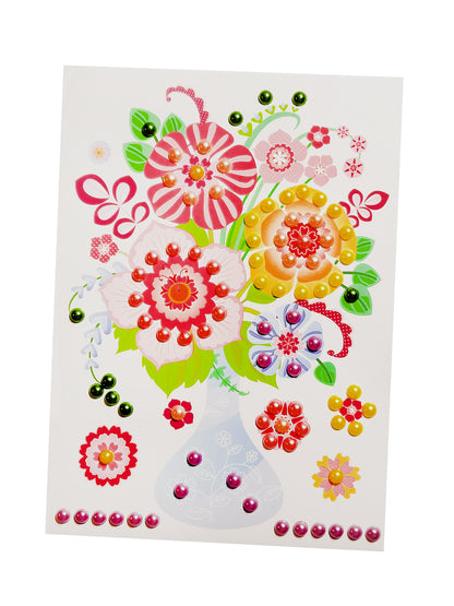 Набор для творчества. Аппликация из бусин Жемчужинка "Букет Весенняя фантазия". (европодвес)