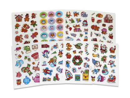 НГ НАКЛЕЙКИ в конверте А6. ВЕСЁЛЫЕ ПРАЗДНИКИ