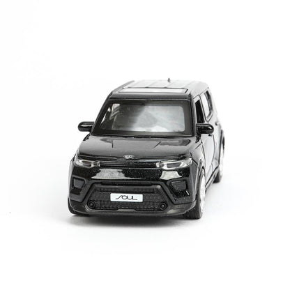 Машина металл KIA soul длина 12 см, double, багаж., инерц, черный, кор. Parc technologique dans le cor.2*36шт