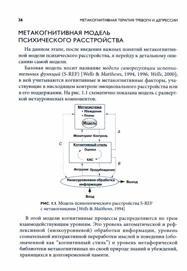 Метакогнитивная терапия тревоги и депрессии.