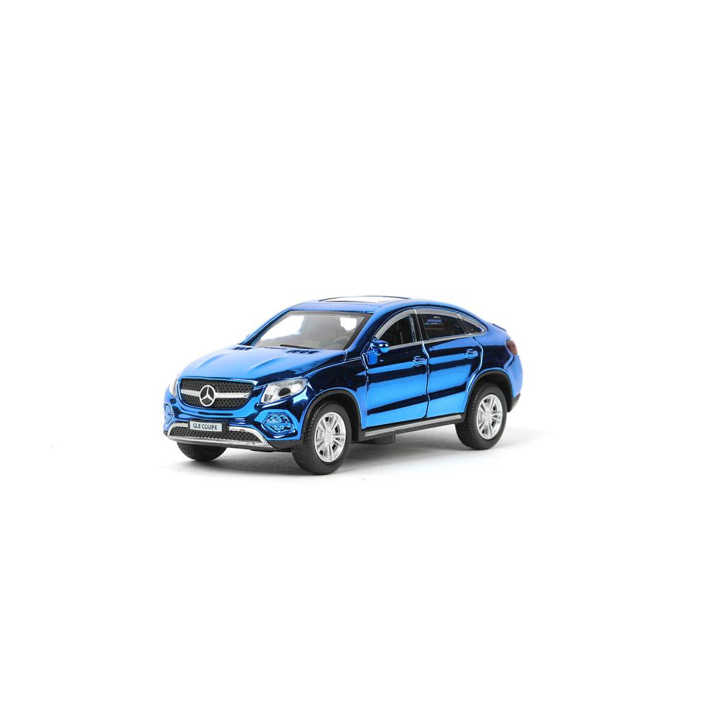 Машина металл MERCEDES-BENZ GLE COUPE длинна 12 см, двери,синий ХРОМ, кор. Технопарк в кор.2*36шт