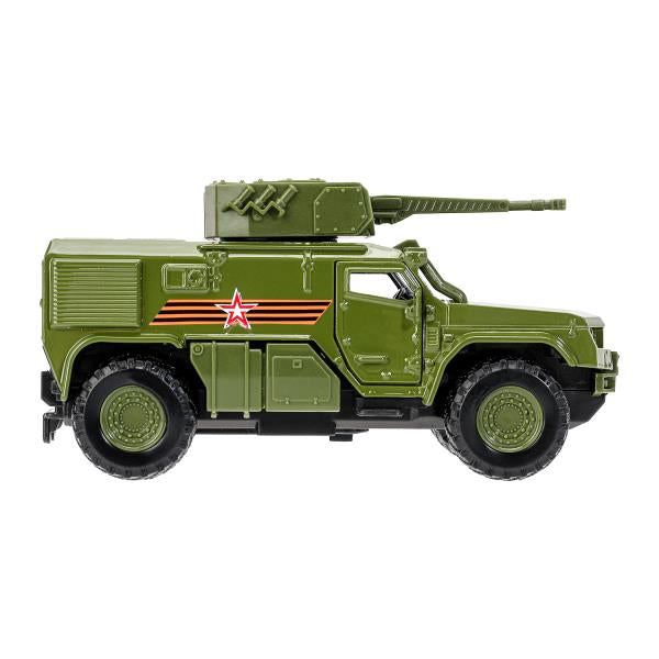 Машина металл АРМИЯ РОССИИ камаз 4386 "тайфун" 12 см,дв, инер, зеленый, кор. Технопарк в кор.2*36шт
