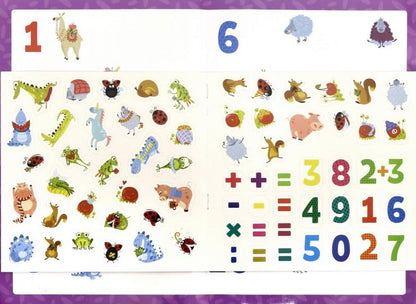 Цифры и счет:книжка с многоразовыми наклейками