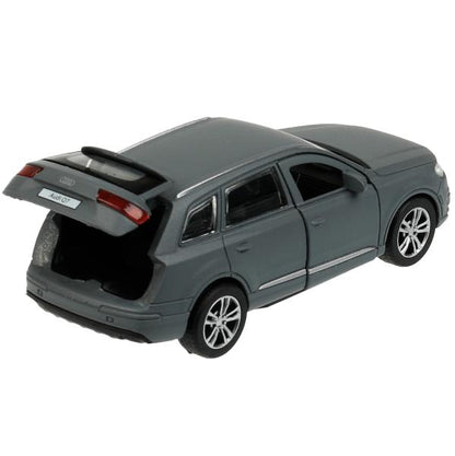 Q7-12MAT-GY336374 Машина металл AUDI Q7 МАТОВЫЙ длина 12 см, двер, багаж, инерц, серый, кор. Технопа