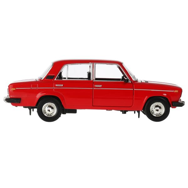 Машина металл свет-звук LADA 2106, 18,5 см, дв., кап., баг.,инер.,крас.,кор. Технопарк в кор.2*12шт