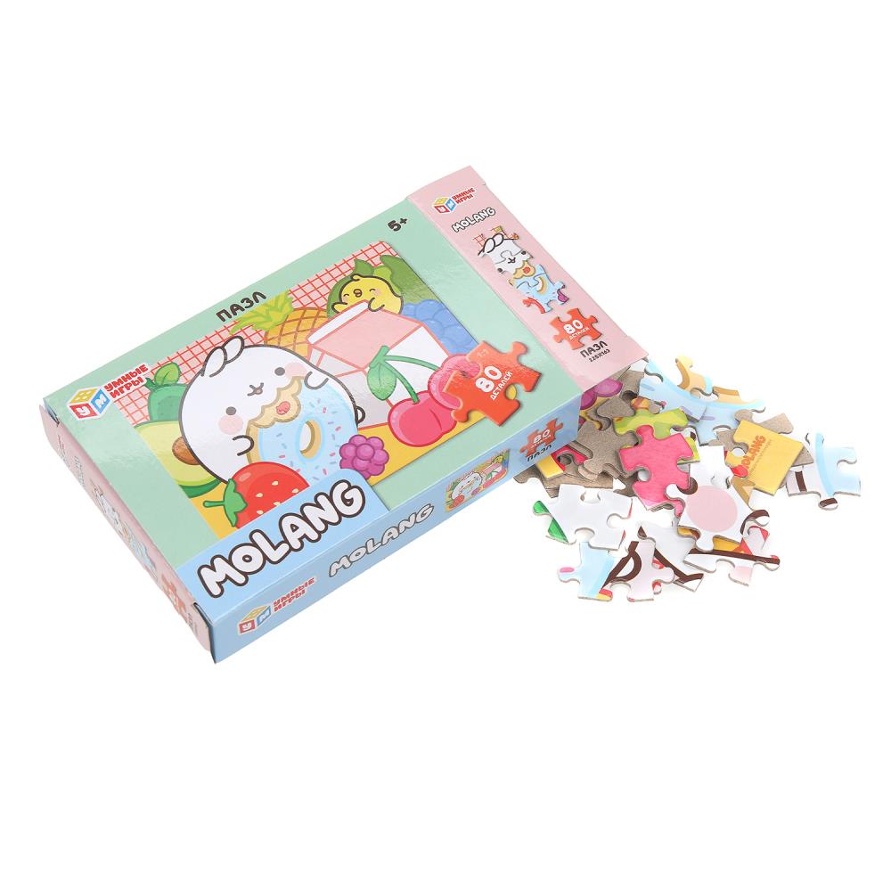 Molang. Molang. Пазлы в коробке 80 деталей. 130х90х25 мм. Умные игры в уп.16шт в кор.8уп