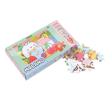 Molang. Molang. Пазлы в коробке 80 деталей. 130х90х25 мм. Умные игры в уп.16шт в кор.8уп