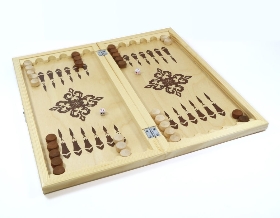 ИГРА НАСТОЛЬНАЯ "НАРДЫ" ДЕРЕВЯННЫЕ (ПОЛЮС 40СМ Х40СМ) в кор.10шт