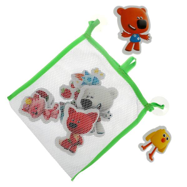 Игрушка пластизоль для ванны Ми-ми-мишки набор стикеров ева 10 шт, сетка КАПИТОШКА в кор.50наб