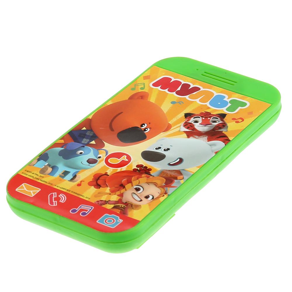 Телефон МУЛЬТ мини-телефончик, 7 песен из м/ф, звуки телефона в кор. Умка в кор.180шт