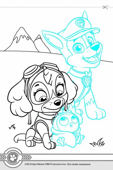 Щенячий патруль. Картинки-невидимки (синяя)