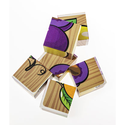 Кубики "Фрукты" (без обклейки) 6 шт Jouets pour bébé