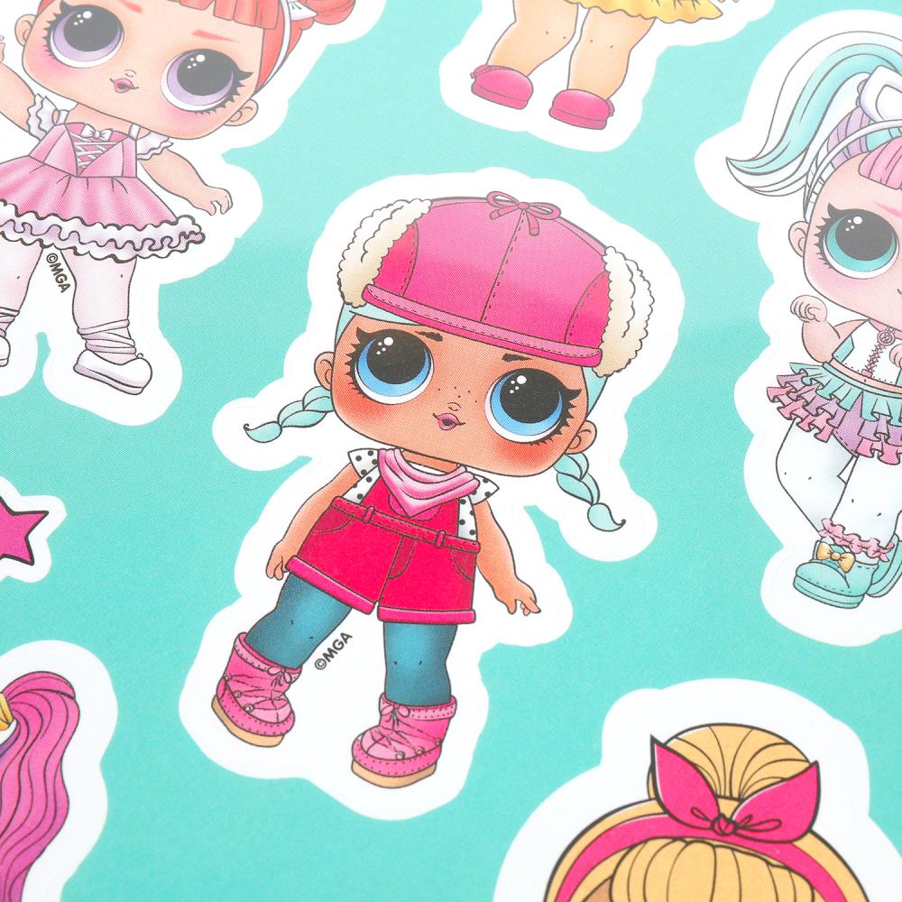 Наклейки бумажные, а5, ЛОЛ МУЛЬТИ АРТ в кор.500шт