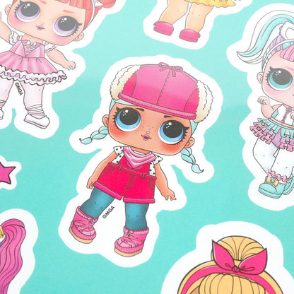 Наклейки бумажные, а5, ЛОЛ МУЛЬТИ АРТ в кор.500шт